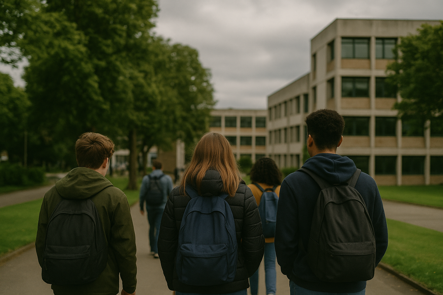 Students Walking
